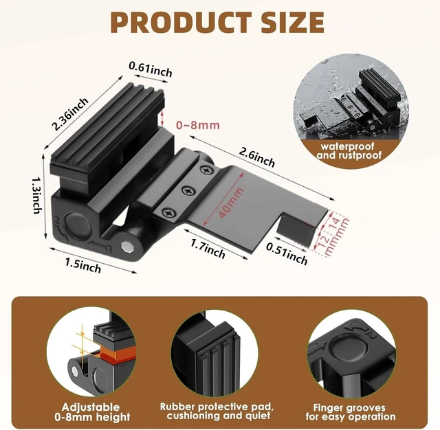 Alt view image 12 of 14 - Portable Door Lock, Door Reinforcement Lock, Portable Door Lock for Travel - No Drilling, Interior Doors for Apartments, Hotels, bedroomsBlack-3PCS