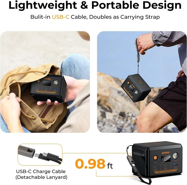 Alt view image 12 of 14 - Laptop Power Station 100W Portable Charger PD 3.0 Fast Charging 96Wh LiFePO4 Power Bank with USB-C Cable,Battery Backup for Laptop Phone Travel Camping Office Emergency Home