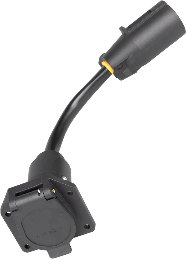 Alt view image 8 of 14 - Furrion RV Backup Camera 7-Way Adapter with Power Switch Plug-and-Play for Tow Vehicle to RV, 12V Power via 7-Pin Connector