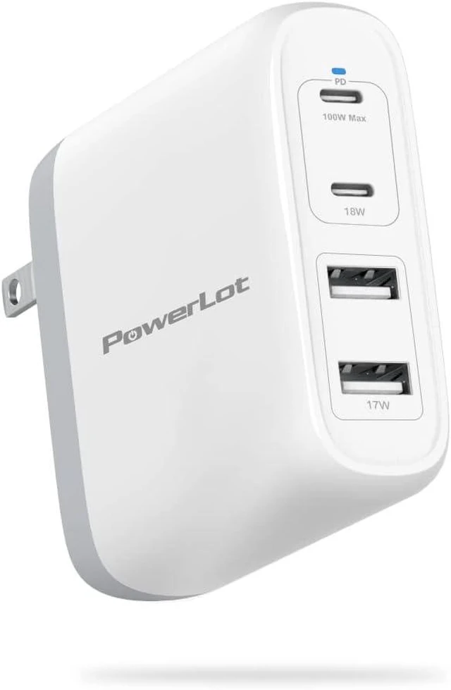 Alt view image 8 of 14 - 100W GaN USB-C Wall Charger With 2 C Ports (65W+18W) & A Port (17W), Travel Laptop Charger for MacBook Pro, iPad, iPhone 14/13/12 Pro/Max, Dell XPS