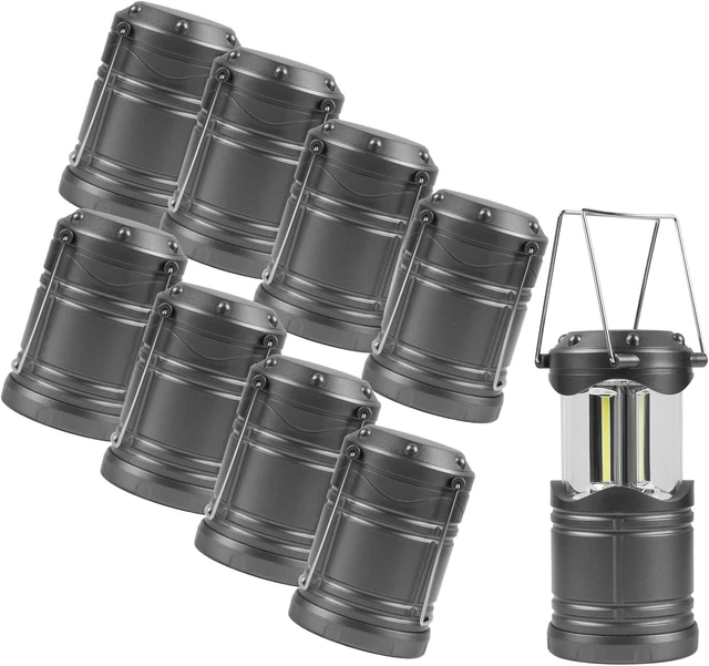 Alt view image 8 of 14 - 8 Pack LED Lantern Camping Light, Battery Operated Lanterns COB Super Bright for Power Outages Indoor Emergency Outdoor Camping Hiking Kit, B8GY