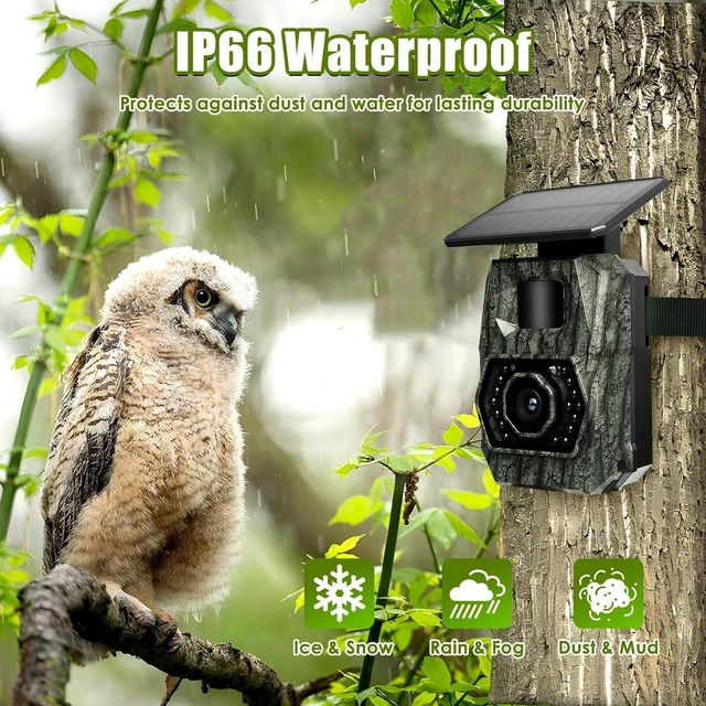 Alt view image 14 of 14 - MAXDONE Solar Trail Camera WiFi Bluetooth, 48MP 30fps Game Camera Built-in 5200mAh Rechargeable Battery with Motion Activated 0.1s Trigger Speed Trail Cam IP66 with 32GB TF Card