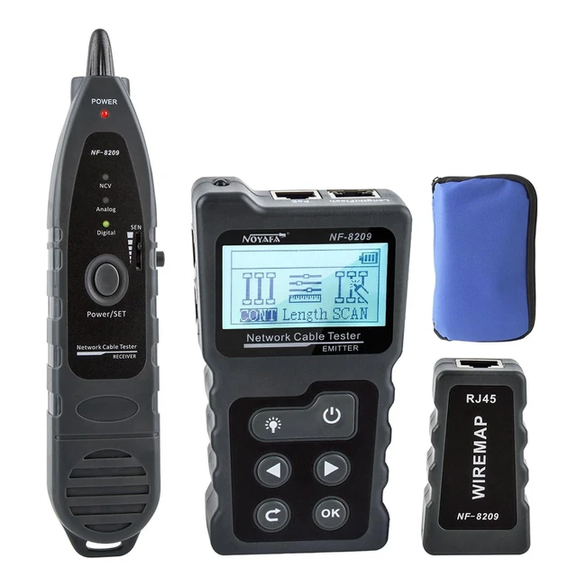 Alt view image 8 of 14 - Advanced Network Cable Tester With PoE& NCV & Lamp For CAT5e/CAT6/CAT6a, Multifunction Wire Tracker Cable Tester For Tracker Underground Telephone Line Finder Home Repair