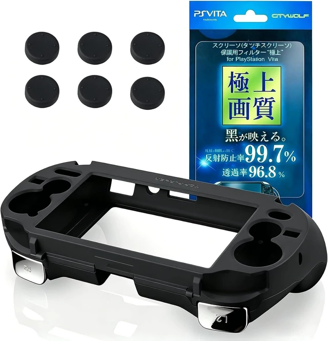 Alt view image 10 of 14 - L2 R2 Trigger Hand Grip Shell Controller Protective Case for PS Vita 1000