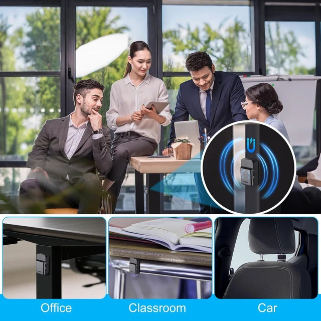Alt view image 14 of 14 - Mini Magnetic Voice Recorder Voice Activated Audio Recording Device for Car, Meeting, Office 72-Hour Battery, USB-C, Noise Reduction, One-Click Operation