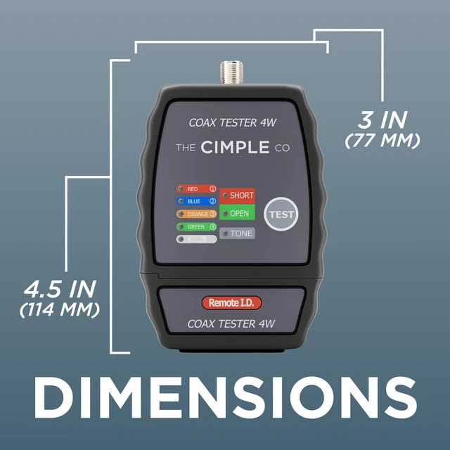 Alt view image 6 of 7 - THE CIMPLE CO Coax Cable Tester, Tracer, and Toner - 4-Port Coaxial Cable Mapper and Locator with Color-Coded Remotes - Wire Tracer and Continuity Tester for Up to 4 Locations - 4 Ports, Black