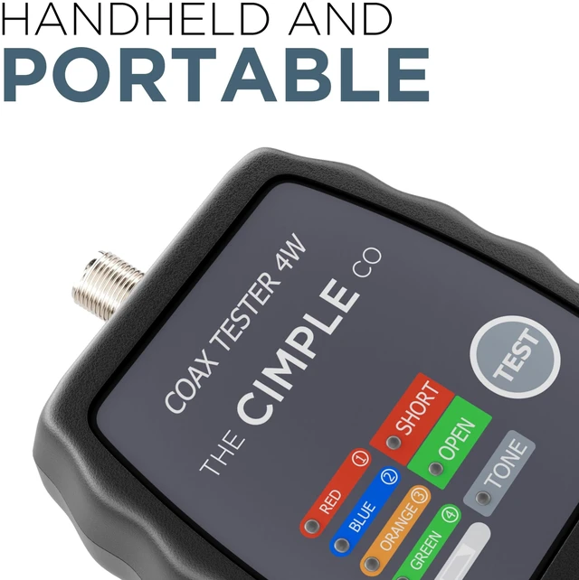 Alt view image 7 of 7 - THE CIMPLE CO Coax Cable Tester, Tracer, and Toner - 4-Port Coaxial Cable Mapper and Locator with Color-Coded Remotes - Wire Tracer and Continuity Tester for Up to 4 Locations - 4 Ports, Black