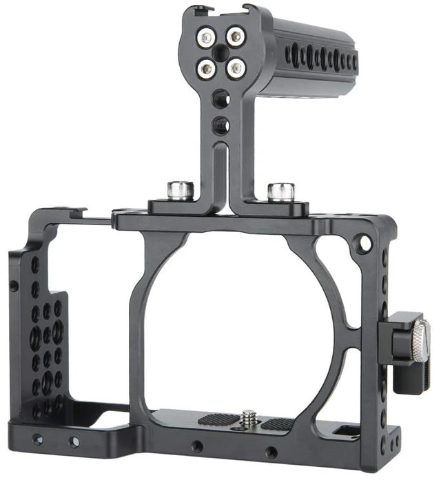 Main image of NICEYRIG Camera Cage Kit for Sony A6400/ A6100/ A6300/ A6000, with Cheese Top Handle Cable Lock Clamp