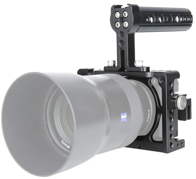 Alt view image 2 of 7 - NICEYRIG Camera Cage Kit for Sony A6400/ A6100/ A6300/ A6000, with Cheese Top Handle Cable Lock Clamp
