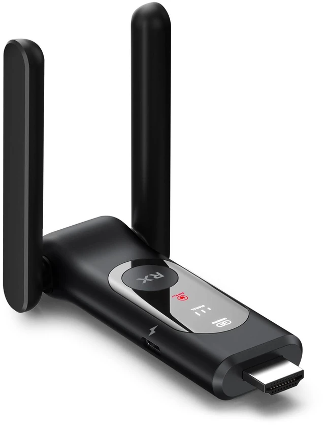 Main image of ANQIPUTECH Wireless HDMI Receiver Only, Black, Streaming Media Player with Dual Antennas