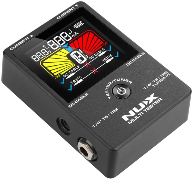 Alt view image 3 of 6 - NUX NMT-1 4-in-1 Rechargeable Compact Multi-Tester with Large and Intuitive Display, Featuring Patch Cable Tester, DC Cable Tester, Pedal Current, Voltage Meter, and Tuner Functions,USB-C Port
