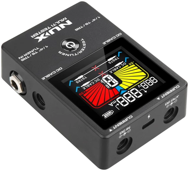 Alt view image 5 of 6 - NUX NMT-1 4-in-1 Rechargeable Compact Multi-Tester with Large and Intuitive Display, Featuring Patch Cable Tester, DC Cable Tester, Pedal Current, Voltage Meter, and Tuner Functions,USB-C Port