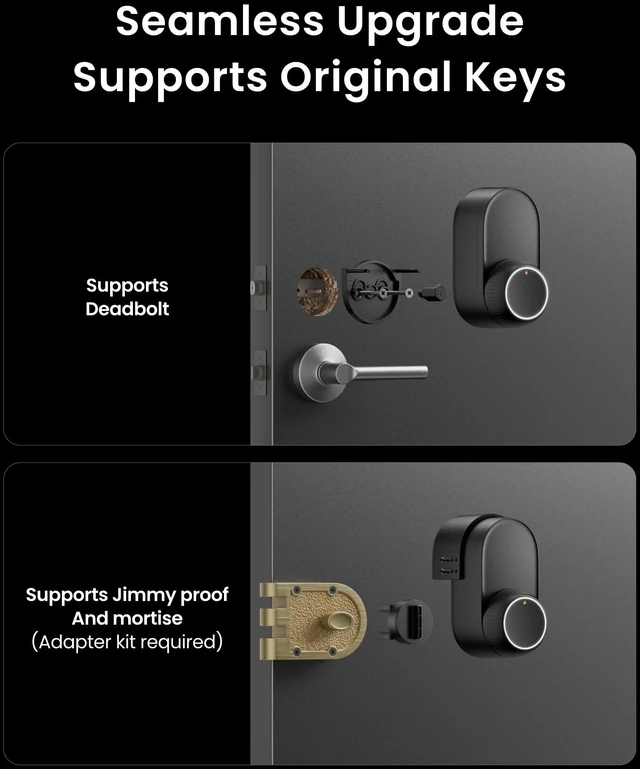 Alt view image 2 of 7 - Smart Lock Ultra with Keypad,Fingerprint Door Lock, App Remote Control, Built-in WiFi Keypad Deadbolt, Auto Unlock, Waterproof&Easy Install, Supports Alexa and Google