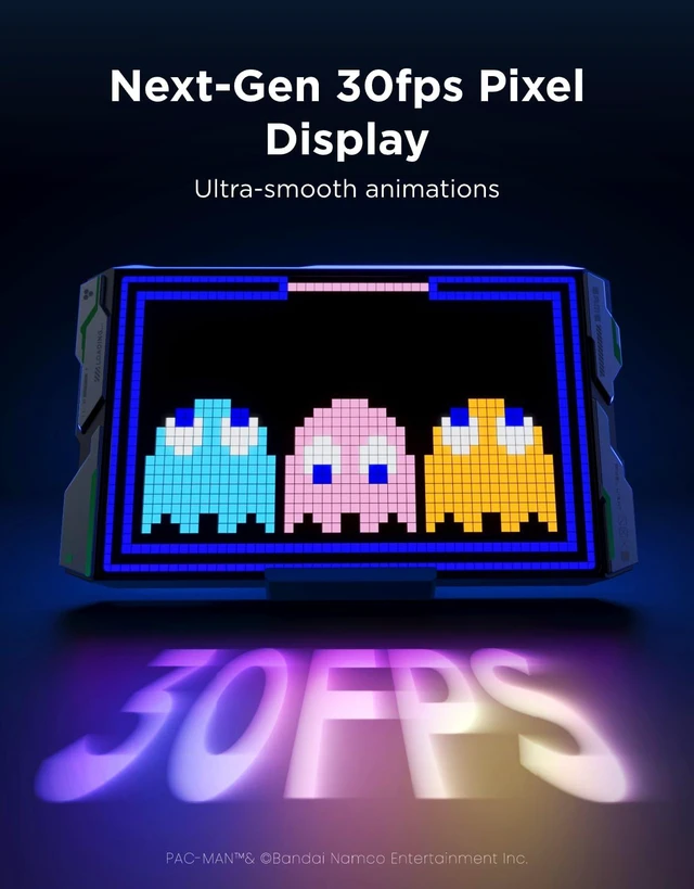 Alt view image 3 of 7 - Govee x PAC-MAN Gaming Pixel Light, LED Panel with Real-time Info Display | 150+ Scene Modes & DIY Options, Smart Pixel Lights (Wi-Fi Only), Works with Alexa, Game Room Decor, 52x32 Pixels