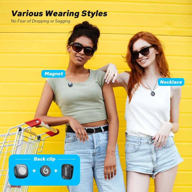 Alt view image 6 of 7 - GODOX Cube-C Comb Kit2 Wireless Lavalier Microphone | For Camera/iPhone/Android/PC, 300m(1000ft.) Range, 48KHz 24Bit, Noise Cancellation, 10H Battery Life, For Vlog, Interview