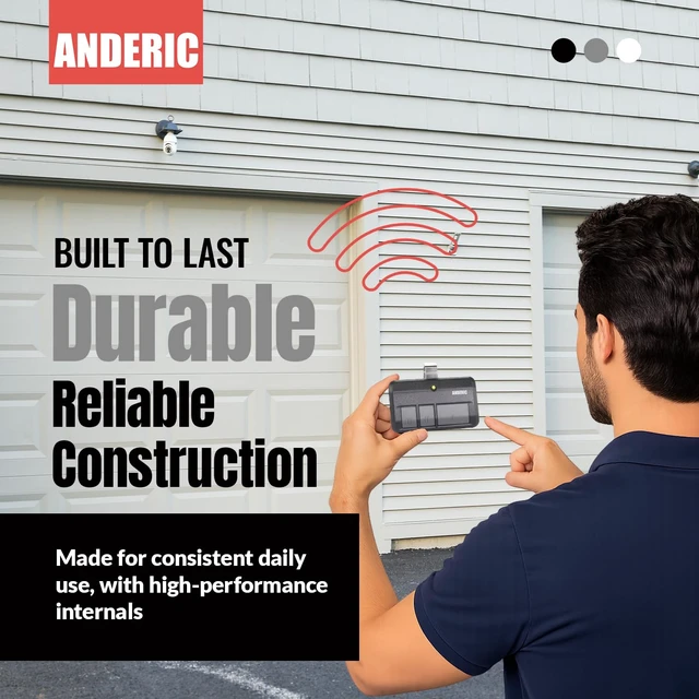 Alt view image 4 of 7 - Anderic 850LM Universal Gate and Garage Door Opener Receiver, Remote | & Power Supply Kit - Compatible with Liftmaster Gate Door Openers and Commercial Garage Doors - Works All Brands - RR850LM