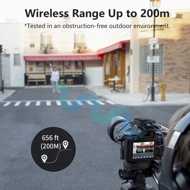 Alt view image 4 of 7 - Saramonic Blink900 B1 Wireless Lavalier Microphone System & 656ft Wireless Range & OLED Screen for Canon Nikon DSLR Camera, Camcorder, for Interview, Vlogging, Tiktok, YouTube Video, News Gathering