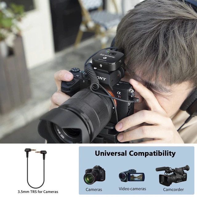 Alt view image 5 of 7 - Saramonic Blink900 B1 Wireless Lavalier Microphone System & 656ft Wireless Range & OLED Screen for Canon Nikon DSLR Camera, Camcorder, for Interview, Vlogging, Tiktok, YouTube Video, News Gathering