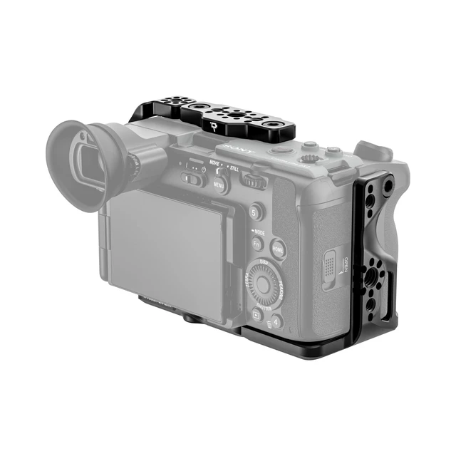 Alt view image 6 of 7 - Wooden Camera Full Cage for Sony FX2 Professional Grade Modular Lightweight Camera Cage Rig with Top Plate, Cage Grip & L-Bracket for Accessories - Multiple Mounting Points