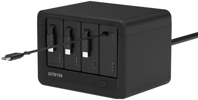 Main image of 12-in-1 Desktop Charging Station, 260W USB Retractable GaN Charger | Modular Charging Hub with 4 AC, 4 USBC, 33.5in Retractable Cables, Fast Charger for Laptop, Phone, Tablet, Home Office, Black