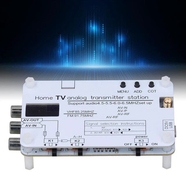 Alt view image 6 of 7 - Srliya Home TV Analog Transmitter Station Sound Video Transmission AV High Definition Multimedia Interface Input 1080P