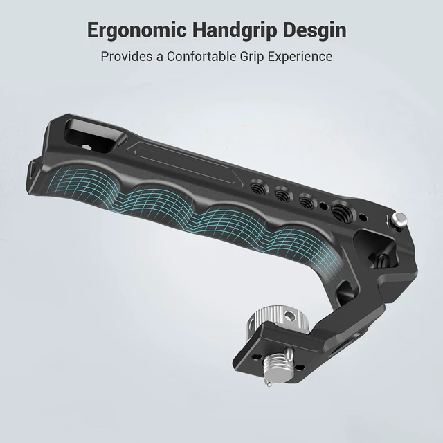 Alt view image 5 of 7 - SMALLRIG Top Handle with Locating Holes for ARRI for Camera Cage, Ergonomic Design, with Anti-Off Designed Cold Shoe Adapter - 2165C