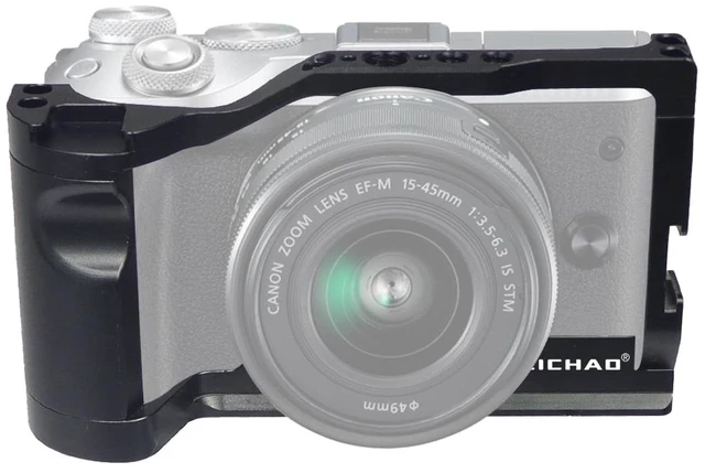 Alt view image 7 of 7 - FEICHAO CNC M6 Mark2 Camera Cage Form-Fitting Rig with Cold Shoe Mount Compatible with Canon EOS M6 Mark II Stabilizer
