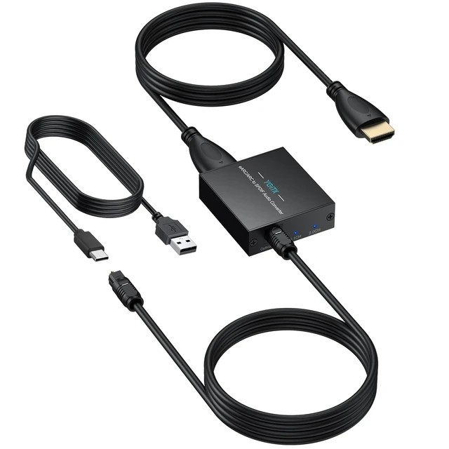Main image of YGiTK eARC Audio Extractor, HDMI ARC to Optical Adapter, 24Bit/192kHz | Converts TV eARC/ARC HDMI audio to optical output for soundbars, wireless TV headphones and home theater systems