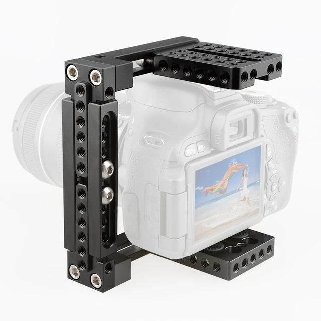 Alt view image 7 of 7 - CAMVATE Adjustable Camera Cage Fit for Right Handle and Left Handle Camera