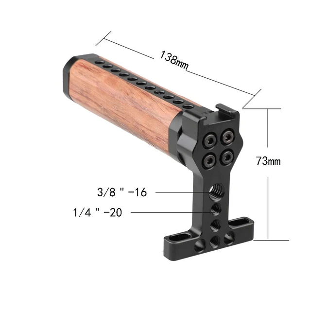 Alt view image 4 of 7 - CAMVATE Brazilian Wooden Top Handle Grip for Camera Cage - 1721