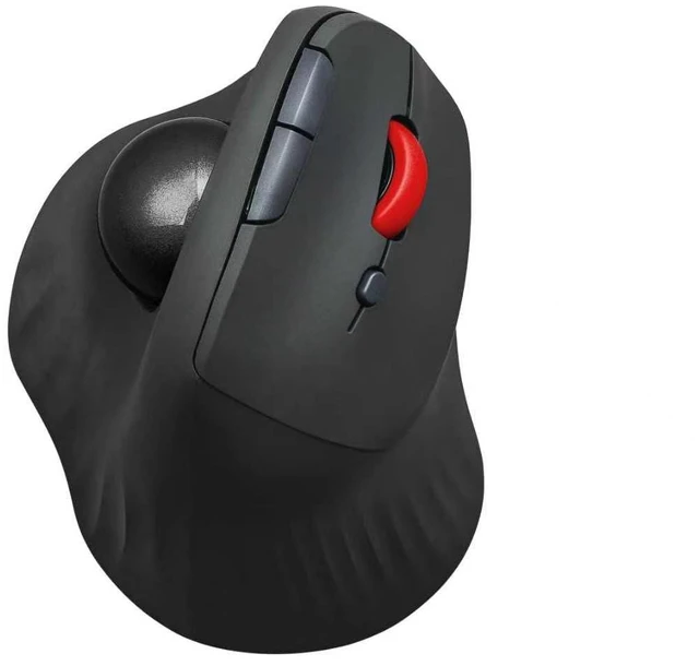 Main image of Dual Mode Wireless Vertical Computer Trackball Mouse, Ergonomic Bluetooth Thumb-Control Mouse with Quiet Clicks Ergonomic Design Adjustable CPI ,Built-in 500mAh Battery Rechargeable for PC/Mac/Laptop
