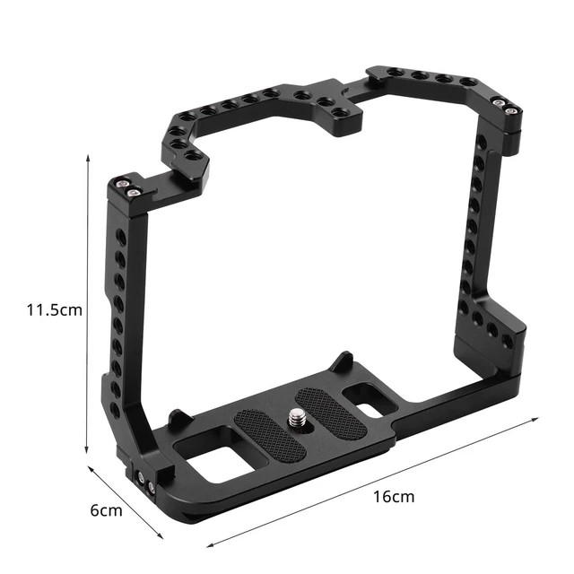Alt view image 3 of 7 - Topcine Camera Cage for Compatible for Canon EOS 90D/80D/70D DSLR Camera Photography DSLR Camera Full Cage with Dual Cold Shoe Mount 1/4" Screw Hole Standard 38mm Bottom Plate