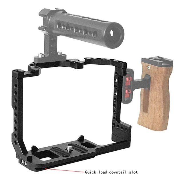 Alt view image 4 of 7 - Topcine Camera Cage for Compatible for Canon EOS 90D/80D/70D DSLR Camera Photography DSLR Camera Full Cage with Dual Cold Shoe Mount 1/4" Screw Hole Standard 38mm Bottom Plate