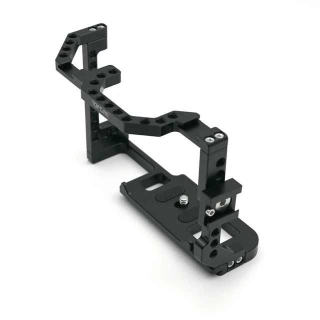Alt view image 5 of 7 - Topcine Camera Cage for Compatible for Canon EOS 90D/80D/70D DSLR Camera Photography DSLR Camera Full Cage with Dual Cold Shoe Mount 1/4" Screw Hole Standard 38mm Bottom Plate