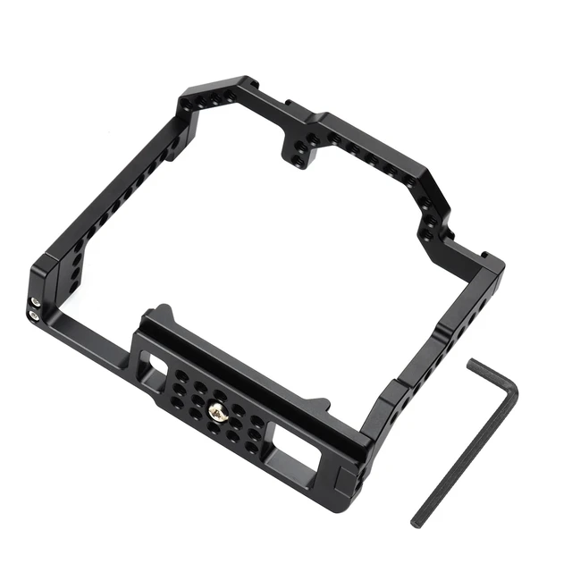 Alt view image 7 of 7 - Topcine Camera Cage for Compatible for Canon EOS 90D/80D/70D DSLR Camera Photography DSLR Camera Full Cage with Dual Cold Shoe Mount 1/4" Screw Hole Standard 38mm Bottom Plate
