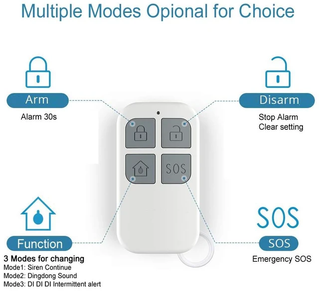 Alt view image 2 of 7 - Door Window Sensor Alarm When Door Opens, Door Alarms for Home Kids Safety with Remote, Magnetic Sensor Alarm for Store/Garage,130dB Loud Alarm 4 Working Mode