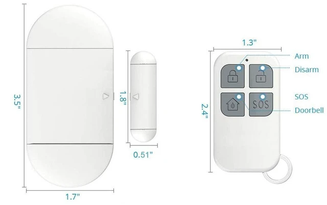 Alt view image 7 of 7 - Door Window Sensor Alarm When Door Opens, Door Alarms for Home Kids Safety with Remote, Magnetic Sensor Alarm for Store/Garage,130dB Loud Alarm 4 Working Mode