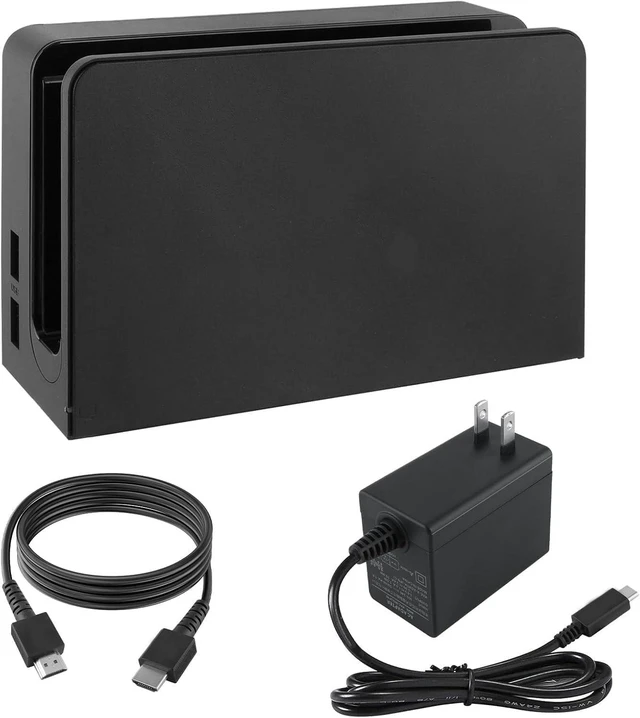 Main image of Dock Station for Nintendo Switch/Switch OLED with LAN Port,3-1 Switch Docking Station Set for TV with 1080P HDMI Cable and AC Adapter,Dock Base Charging Dock Station for Nintendo Switch/OLED (Black)
