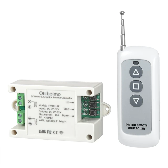 Main image of DC12V 24V 32V WiFi Smart Linear Actuator Motor Controller | Forward and Reverse Relay, Smart Life APP / RF433Mhz 328FT Remote Control, Work with Alexa, Google Home, Siri
