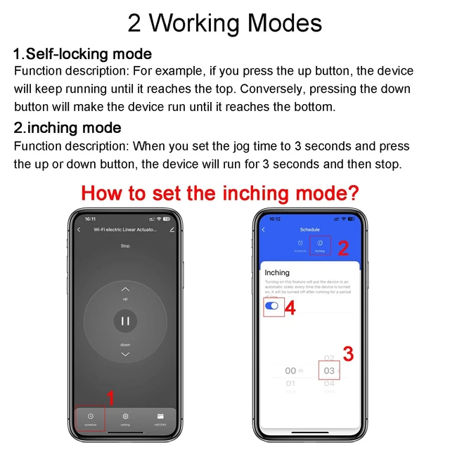 Alt view image 4 of 7 - DC12V 24V 32V WiFi Smart Linear Actuator Motor Controller | Forward and Reverse Relay, Smart Life APP / RF433Mhz 328FT Remote Control, Work with Alexa, Google Home, Siri