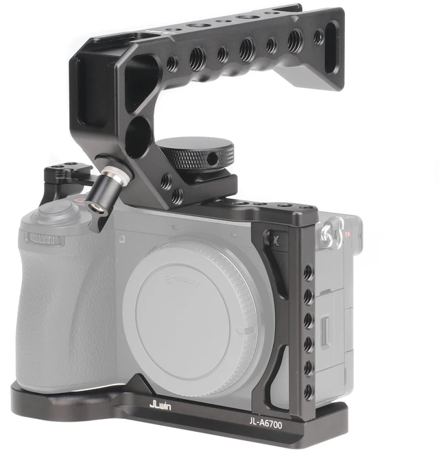Stabilized Camera Rig Hersmay A6700 Camera Cage Video Stabilizer with Top Handle for Sony ...