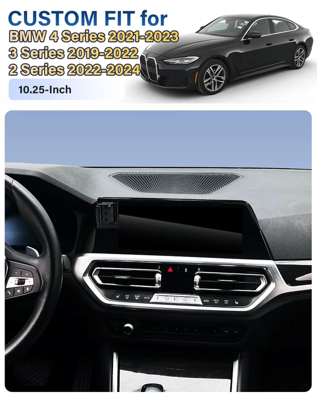 Alt view image 2 of 7 - SKYLOTEC Magnetic Charger Phone Mount for BMW 4 Series 2021-2023 | 15W Magsafe Charger for 3 Series 2019-2022/2 Series 2022-2024, 10.25-inch Screen Cradles Magnets for iPhone Samsung