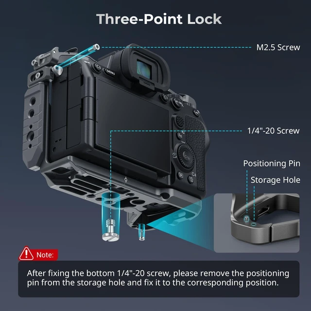 Alt view image 4 of 7 - SmallRig HawkLock Cage for Sony A7R V/ A7 IV/ A7S III/ A7R IV/A 1 | Quick Release Plate For Arca-Swiss, Full Access To Camera Controls, Anti-Scratch Design