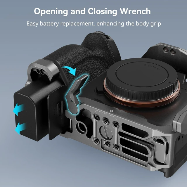 Alt view image 7 of 7 - SmallRig HawkLock Cage for Sony A7R V/ A7 IV/ A7S III/ A7R IV/A 1 | Quick Release Plate For Arca-Swiss, Full Access To Camera Controls, Anti-Scratch Design