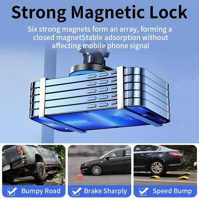 Alt view image 2 of 7 - LUNQIN Car Magnetic Phone Mount for Lexus ES 2013 2014 2015 2016 2017 2018 ES350 ES300h Auto Interior Accessories Best Cellphone Holder Fast 15W Wireless Charger Cell Phones Charging Screen Stand