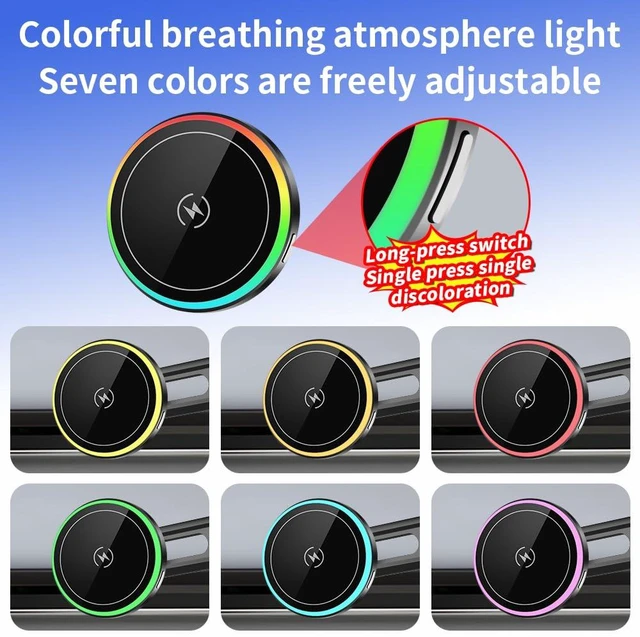 Alt view image 6 of 7 - LUNQIN Car Magnetic Phone Mount for Lexus ES 2013 2014 2015 2016 2017 2018 ES350 ES300h Auto Interior Accessories Best Cellphone Holder Fast 15W Wireless Charger Cell Phones Charging Screen Stand