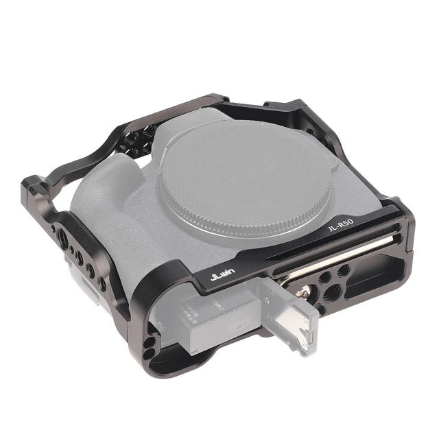 Alt view image 3 of 5 - Hersmay R50 Cage with Top Handle,Aluminium Alloy Camera Cage for Canon EOS R50 Mirrorless Cameras, Vlogging Video Shooting Filmmaking Rig Stabilizer with 1/4" Mounting and 3/8" Arri Locating Hole
