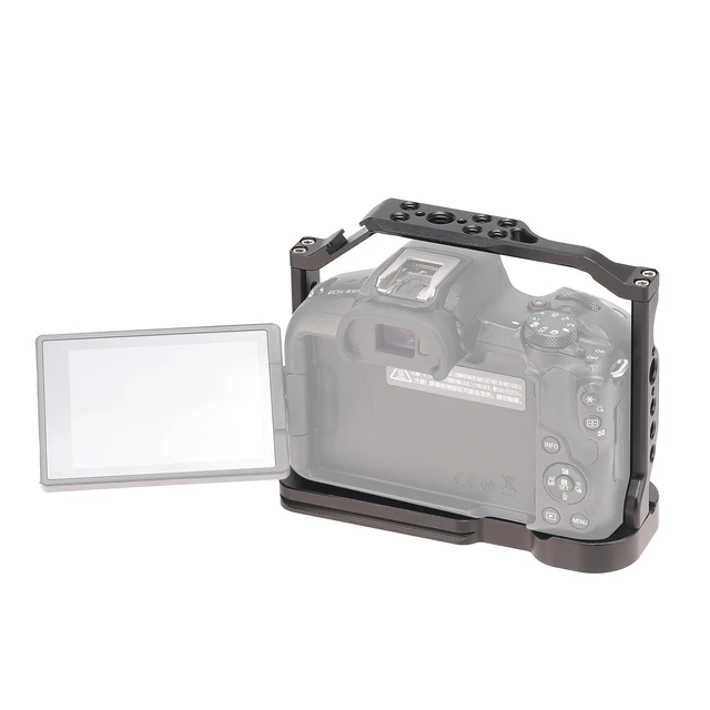 Alt view image 4 of 5 - Hersmay R50 Cage with Top Handle,Aluminium Alloy Camera Cage for Canon EOS R50 Mirrorless Cameras, Vlogging Video Shooting Filmmaking Rig Stabilizer with 1/4" Mounting and 3/8" Arri Locating Hole