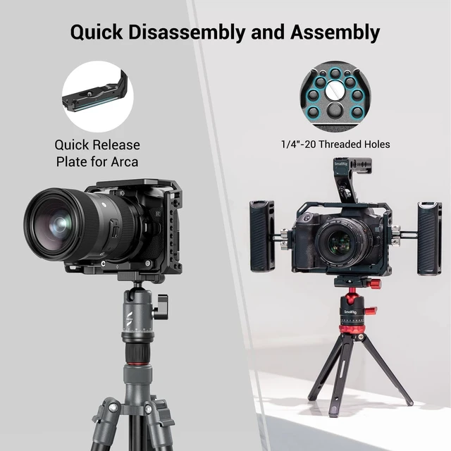 Alt view image 5 of 7 - SMALLRIG Camera Cage for Canon R, Built-in Cold Shoe, Anti-Twist CCC2803