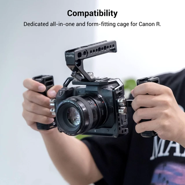 Alt view image 6 of 7 - SMALLRIG Camera Cage for Canon R, Built-in Cold Shoe, Anti-Twist CCC2803